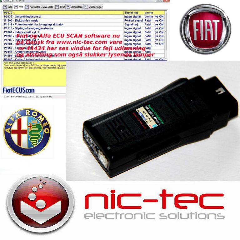 MultiEcuScan Full version komplet Dansk sw + Prof multiplex interface v4.x