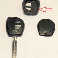 Bilnøgle reparations kit til Suzuki 2 knaps med TOY43 klinge Type 1