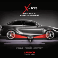 🚀 LAUNCH X‑613 Wireless 3D 4‑hjulsudmåler (Tablet ikke inkluderet)