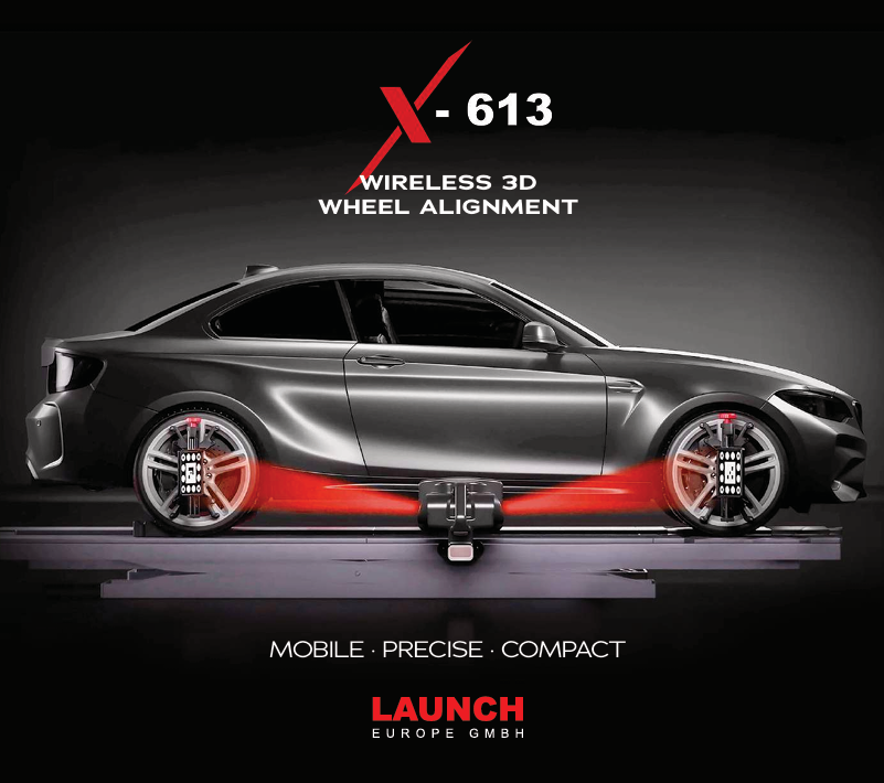 X613 auf der Hebebühne mit Auto