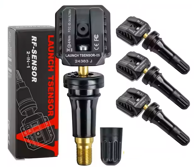 Launch Gummi-Reifendruckkontrollventil, 4 Stück