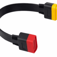 Launch X431 OBD2 forlænger kabel rød gult   – Reservedel til X431 Euro-serien