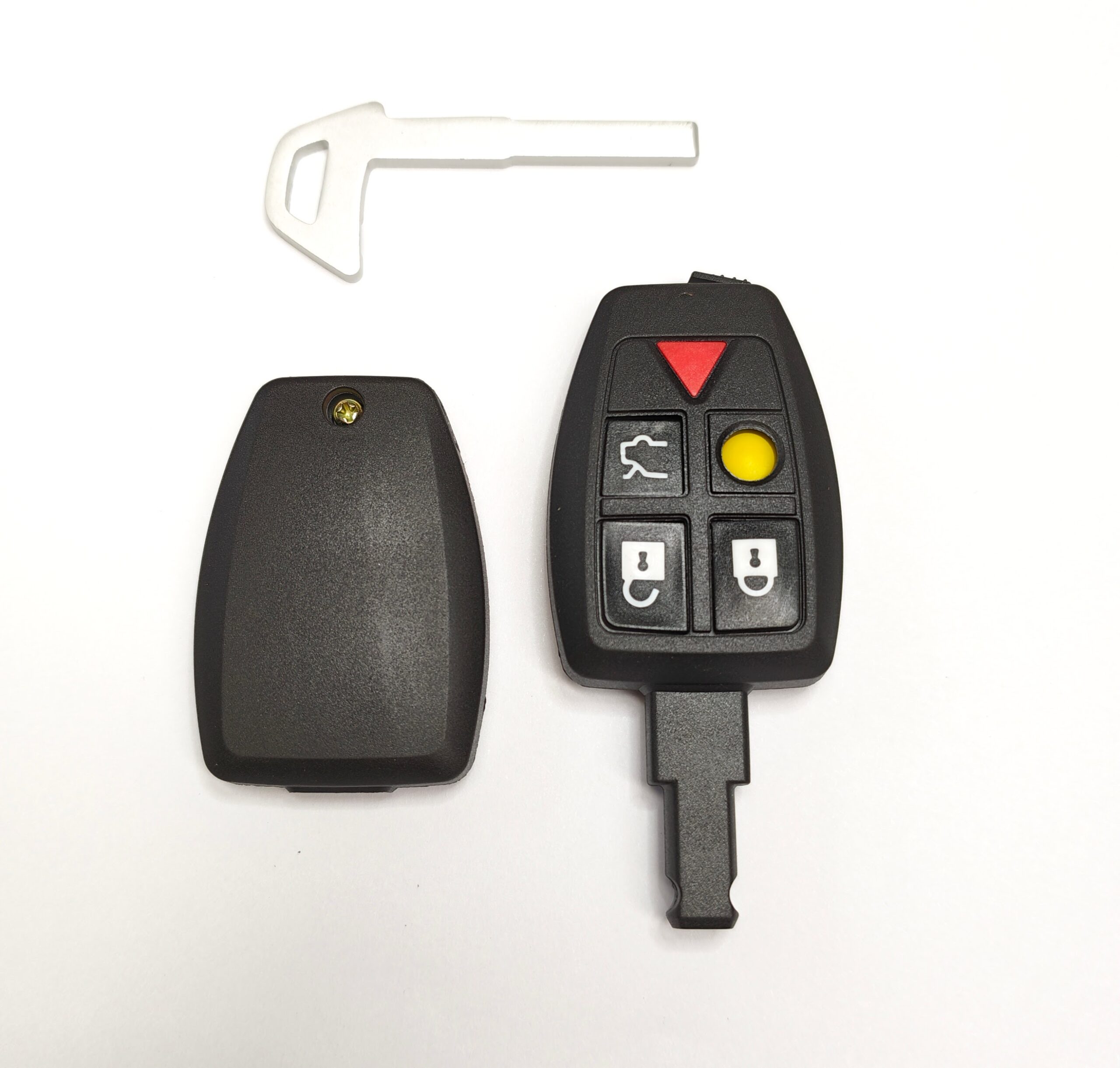 Volvo 5 knaps stik ind nøgle repkit med gul og rød knap A Nøgle repkit Volvo 5 knaps stik ind nøgle repkit med gul og rød knap